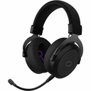 Cooler Master CH351 Gaming Headset - Stereo - Mini-phone (3.5mm) - Wired/Wireless - Bluetooth/RF - 65.6 ft - 32 Ohm - 20 Hz to 20 kHz - On-ear, Over-the-head - Binaural - Circumaural - 5.91 ft Cable - Uni-directional Microphone - Space Black