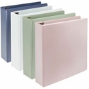 Samsill Plant-Based Durable 2 Inch 3 Ring Binders, Made in the USA, Fashion Clear View Binders, Up to 25% Plant-Based Plastic, Assorted, 4 Pack (MP46969)