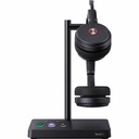 Yealink WH62 Headset - Microsoft Teams Certification - Stereo - Wireless - DECT - 524.9 ft - 32 Ohm - 20 Hz to 20 kHz - On-ear, Over-the-head - Binaural - Ear-cup
