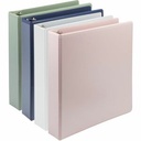 Samsill Plant-Based Durable 1.5 Inch 3 Ring Binders, Made in the USA, Fashion Clear View Binders, Up to 25% Plant-Based Plastic, Assorted, 4 Pack (MP46959)