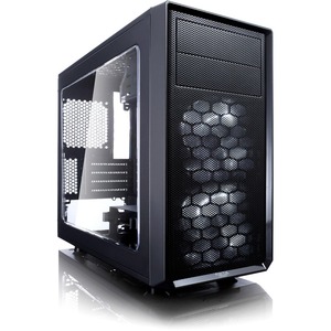 Fractal Design Focus G Computer Case with Side Window - Mini-tower - Black - 5 x Bay - Micro ATX, ITX Motherboard Supported - 6 x Fan(s) Supported - 2 x External 5.25" Bay - 2 x Internal 3.5" Bay - 1 x Internal 2.5" Bay - 4x Slot(s)
