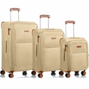 CHAMPS Classic Collection - 3-piece Softside Luggage set - Khaki