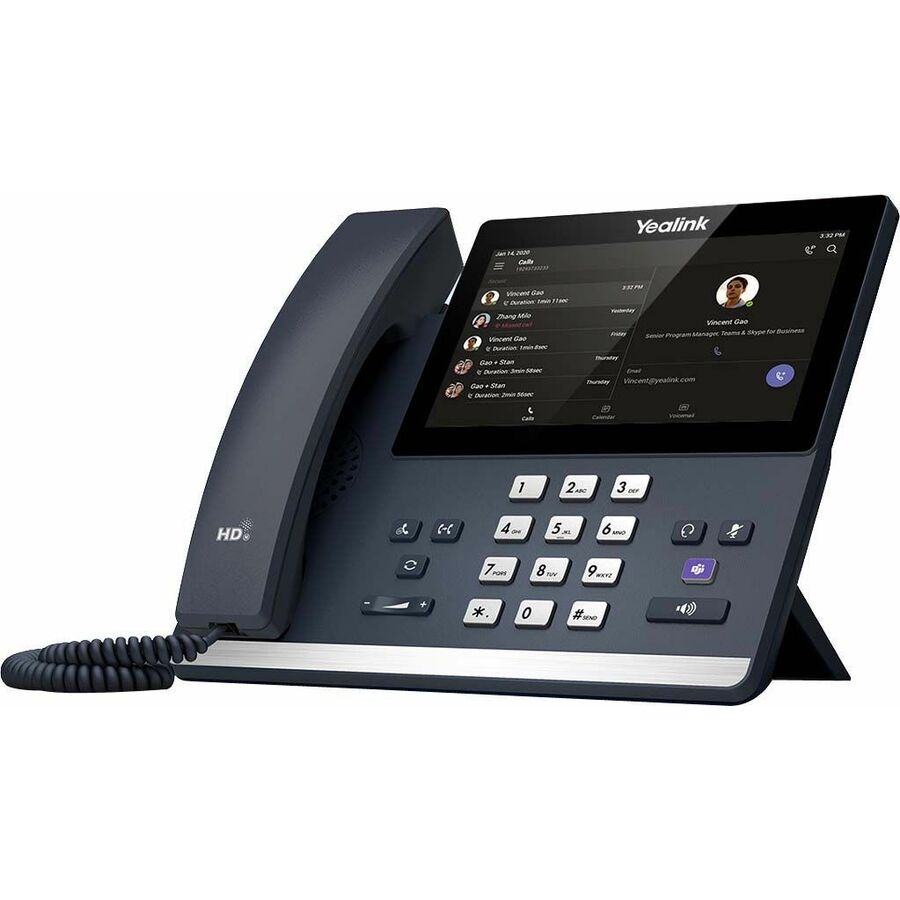 Yealink IP Phone - Corded - Bluetooth, Wi-Fi - Wall Mountable, Desktop - Classic Gray - 7" - 2 x Network (RJ-45) - MP56 E2 Teams
