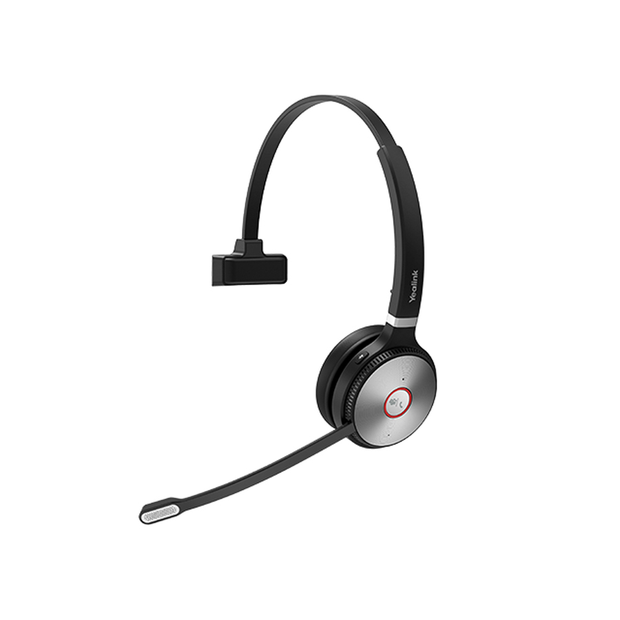 Yealink WH62 Headset - Microsoft Teams Certification - Mono - Micro USB - Wireless - DECT - 524.9 ft - 32 Ohm - 20 Hz to 20 kHz - Over-the-head - Monaural - Supra-aural