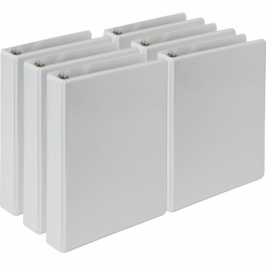 Samsill Economy Junior 1 Inch View 3 Ring Binder - White 6 Pack