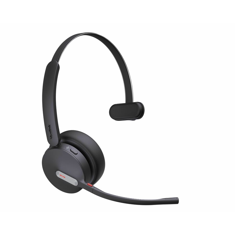 Yealink BH70 Headset - Microsoft Teams Certification - Mono - Wireless - Bluetooth - 164 ft - 20 Hz to 20 kHz - Over-the-head - Monaural - Supra-aural - MEMS Technology, Noise Cancelling Microphone - Black
