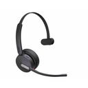 Yealink BH70 Headset - Microsoft Teams Certification - Mono - Wireless - Bluetooth - 164 ft - 20 Hz to 20 kHz - Over-the-head - Monaural - Supra-aural - MEMS Technology, Noise Cancelling Microphone - Black