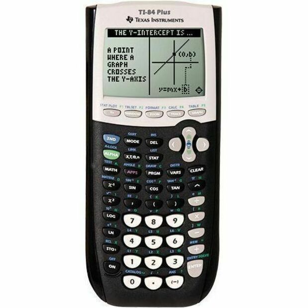 Texas Instruments TI-84 Plus - Impact Resistant Cover, Battery Backup - 480 KB, 24 KB - ROM, RAM - 8 Line(s) - 16 Digits - Battery Powered - 4 x AAA