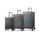 CHAMPS Vintage III Collection - 3-piece Hardside Luggage set - Grey