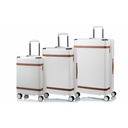 CHAMPS Vintage III Collection - 3-piece Hardside Luggage set - Ivory