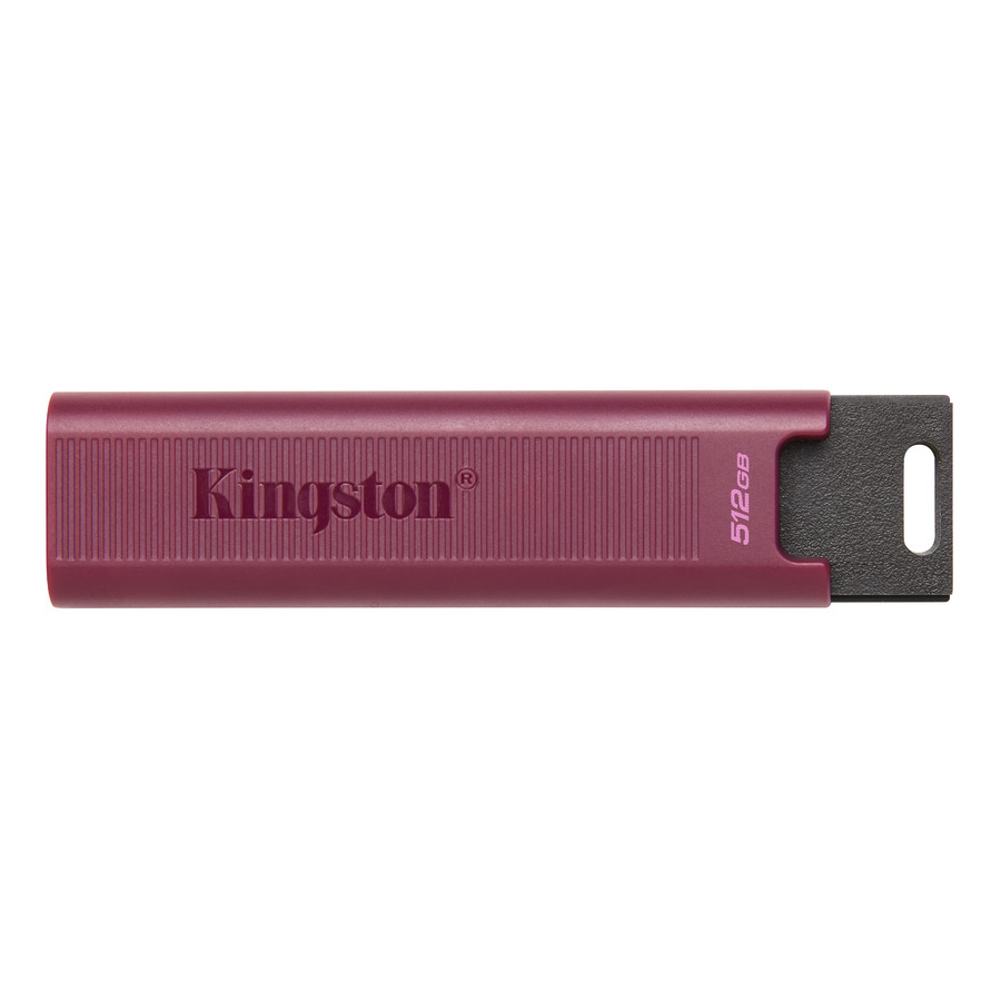 Kingston DataTraveler Max USB 3.2 Gen 2 Series Flash Drive - 512 GB - USB 3.2 (Gen 2) Type A - 1000 MB/s Read Speed - 900 MB/s Write Speed - Red - 5 Year Warranty