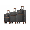 CHAMPS Classic II Collection - 3-piece Softside Luggage set - Grey