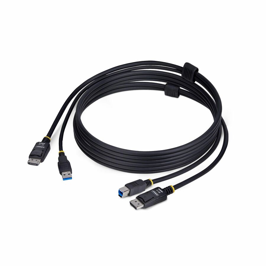 StarTech 6ft (1.8m) DisplayPort and USB 5Gbps KVM Cable, 4K 60Hz, Universally Compatible DP 1.2/USB 3.0 Combo Cable for KVM Switches