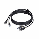 StarTech 6ft (1.8m) DisplayPort and USB 5Gbps KVM Cable, 4K 60Hz, Universally Compatible DP 1.2/USB 3.0 Combo Cable for KVM Switches