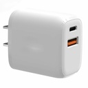 4XEM 20W USB-C & USB-A Wall Charger - Dual Port PD Fast Charging Adapter