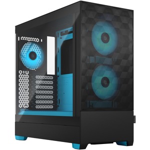 Fractal Design Pop Air RGB Computer Case - Tower - Cyan, Black, Blue - Steel, Tempered Glass - 9 x Bay - 0 - Mini ITX, Mini ATX, ATX Motherboard Supported - 5 x Fan(s) Supported - 2 x External 5.25" Bay - 0 x Internal 3.5" Bay - 4 x Internal 2.5" Bay - 3 x Internal 2.5"/3.5" Bay(s) - 7x Slot(s) - 2 x USB(s) - 1 x Audio In - 1 x Audio Out - Fan Cooler
