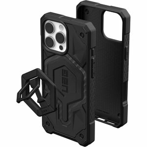 Urban Armor Gear Case - For Apple iPhone 16 Pro Max Smartphone - Carbon Fiber, Black - Shock Resistant, Impact Resistant, Anti-slip, Drop Resistant, Wear Resistant - Polycarbonate, Rubber - Wireless Charging Compatible