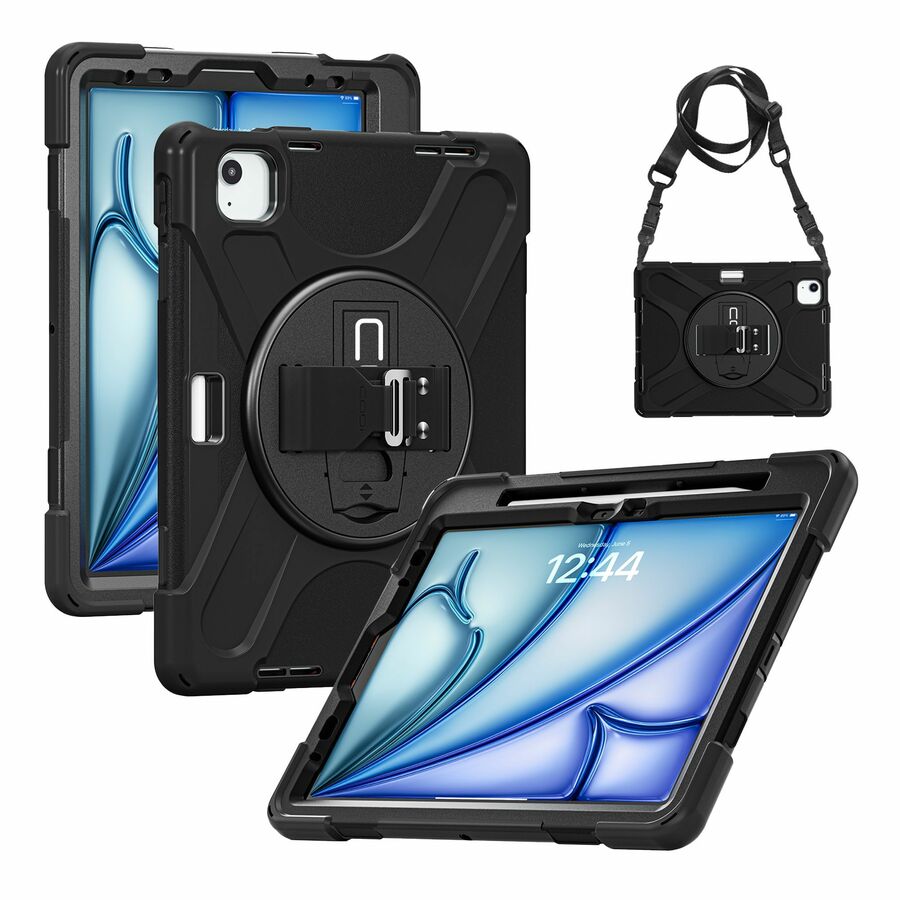 CODi Rugged Case for iPad Air 11" (M2, M3, M4), iPad Pro 11" (1st-4th Gen), iPad Air 10.9" (4th-5th Gen) - 360° Protection with Kickstand, Hand Strap, Shoulder Strap & Pencil Holder