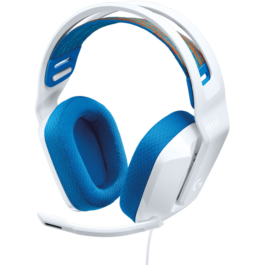 Logitech G335 Wired Gaming Headset - Stereo - Mini-phone (3.5mm) - Wired - 36 Ohm - 20 Hz to 20 kHz - On-ear - Binaural - Ear-cup - Cardioid, Uni-directional Microphone - White