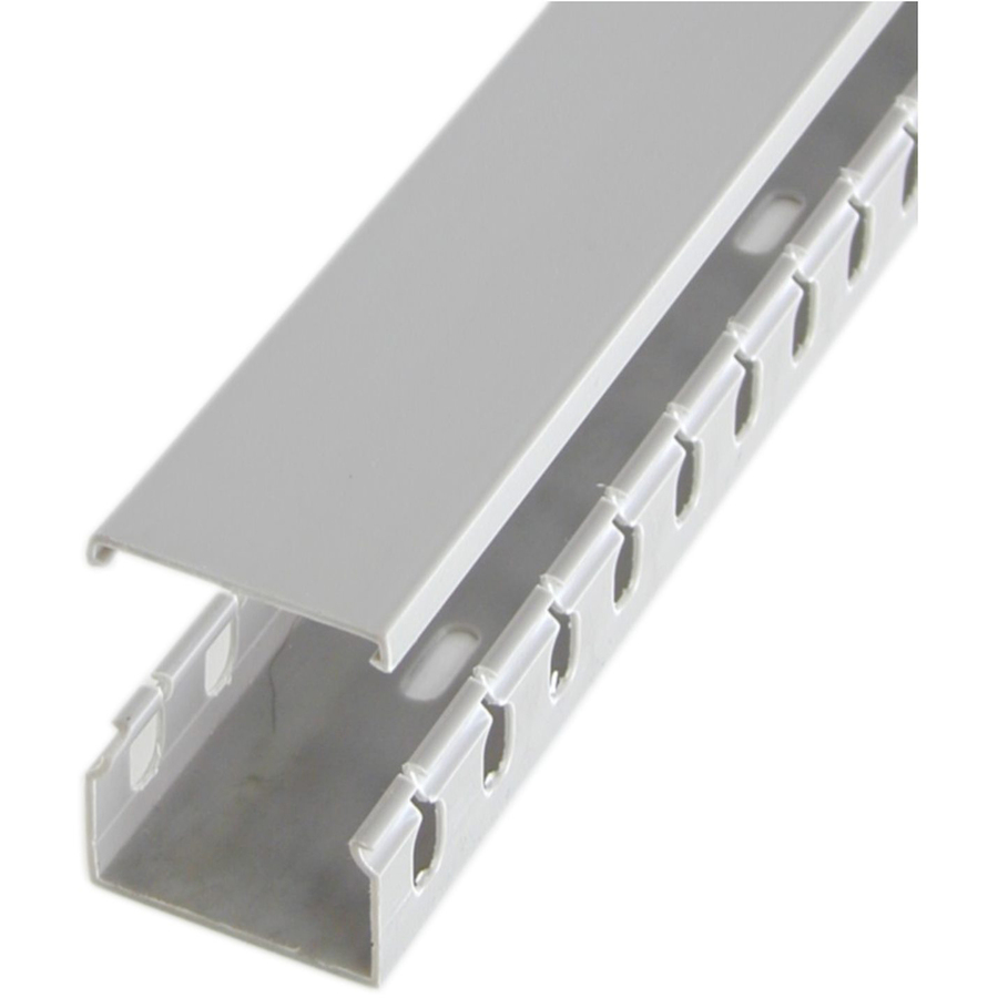 StarTech 2in x 1in Open Slot Wiring Cable Raceway Duct with Cover , Open Slot, Cable raceway, gray, 1.7 m, TAA