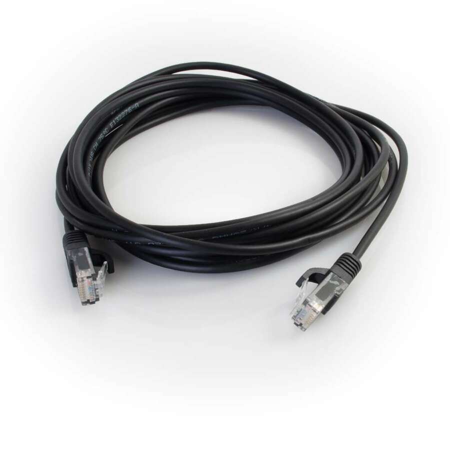 C2G 5ft Cat5e Snagless Unshielded (UTP) Slim Network Patch Cable - Black