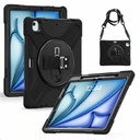 CODi Rugged Case for iPad Air 13" (M2, M3, M4) & iPad Pro 12.9" (3rd-6th Gen) - 360° Protection with Kickstand, Hand Strap, Shoulder Strap & Pencil Holder