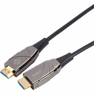 Black Box High-Speed HDMI 2.0 Active Optical Cable (AOC) - 4K60, 4:4:4, 18 Gbps - 164.04 ft Hybrid Fiber Optic A/V Cable for Audio/Video Device, Display, Transmitter, Receiver, Video Wall - First End: 1 x HDMI 2.0 Digital Audio/Video - Male - Second End: 1 x HDMI 2.0 Digital Audio/Video - Male - 18 Gbit/s - Supports up to 4096 x 2160 - Gold Plated Connector - LSZH