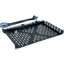Middle Atlantic 1RU Utility Rack Mounted Shelf - 10.8in Depth Vented Rack Shelf - 4 Pack - 1U Rack Height10.06" Rack Depth - Rack-mountable - Black Powder Coat - Steel - 35 lb Maximum Weight Capacity