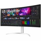 LG 40BP95C-W 40" Class WUHD Curved Screen LED Monitor - 21:9 - Textured Black, Textured White
