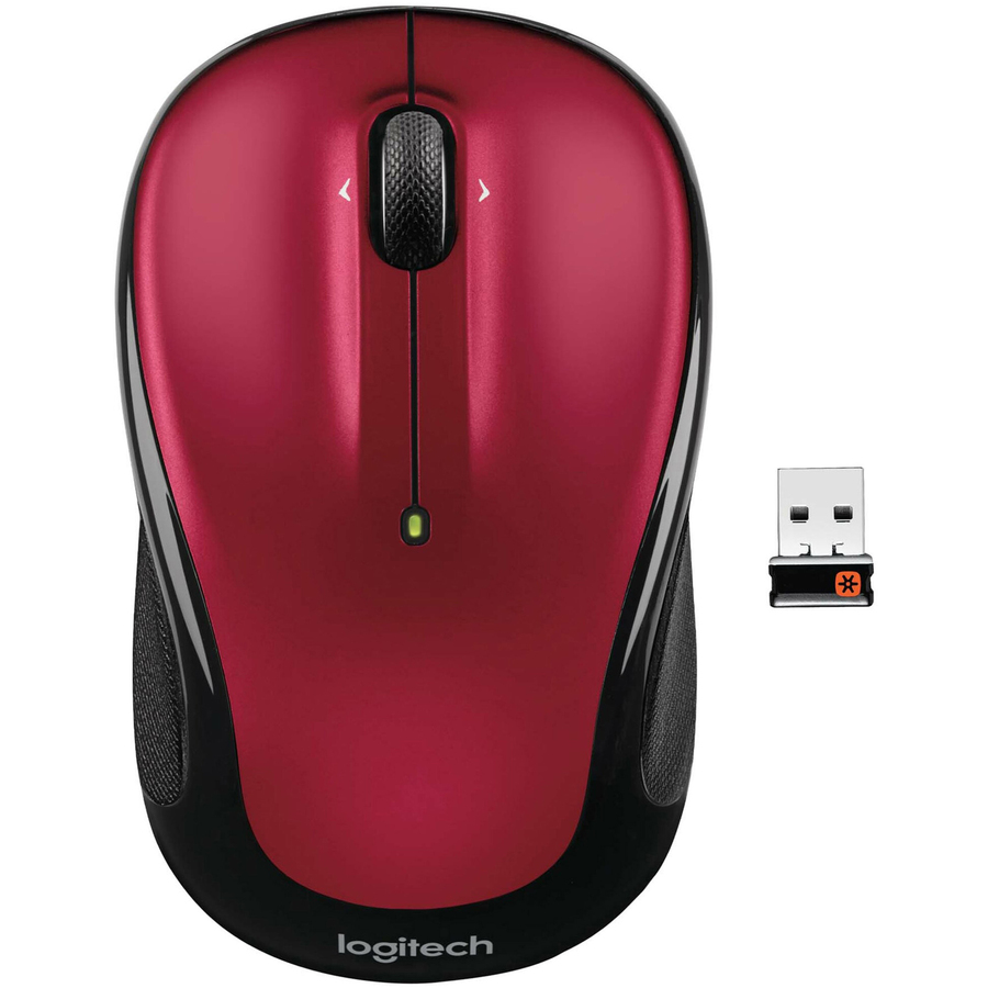 Logitech M325 Wireless Mouse, 2.4 GHz with USB Unifying Receiver, 1000 DPI Optical Tracking, 18-Month Life Battery, PC / Mac / Laptop / Chromebook (Red)