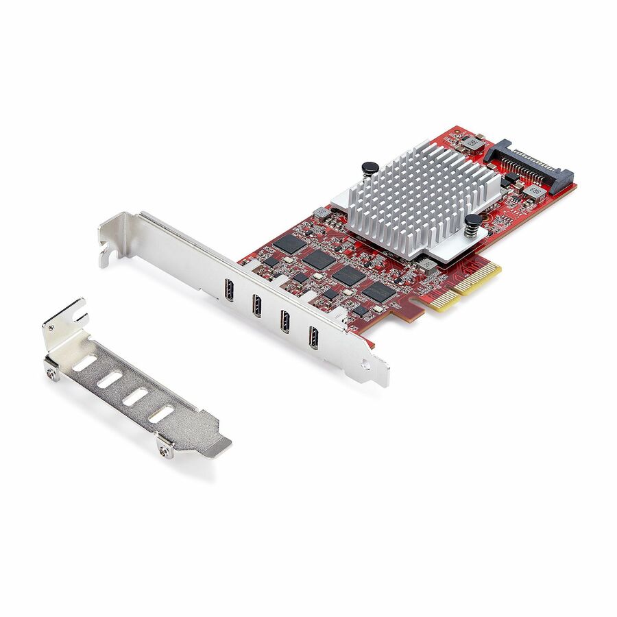 StarTech 4-Port USB Type-C PCIe Card, USB 3.2 10Gbps, USB-C PCI Express Expansion Card, 4x Independent USB Controllers, TAA-Compliant