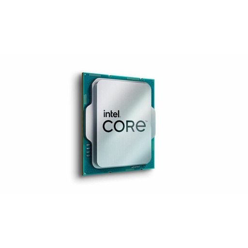 A computer processor, featuring a metallic top and green circuit board base, floats angled against a plain white background.