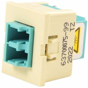 Ortronics TracJack Module, 1-LC Duplex, OM3/4, Aqua adapter, Wiremold Ivory Housing