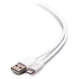 C2G 10ft USB-A Male to Lightning Male Sync and Charging Cable - White