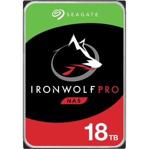 Seagate IronWolf Pro ST18000NE000 18 TB Hard Drive - 3.5" Internal - SATA (SATA/600) - Conventional Magnetic Recording (CMR) Method - Storage System Device Supported - 7200rpm - Hot Pluggable - 512e Format - 5 Year Warranty - 20