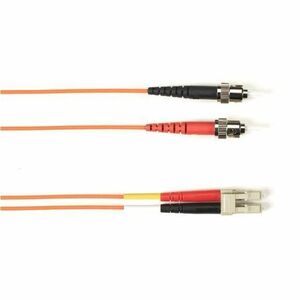 Black Box Fiber Optic Duplex Patch Network Cable - 16.40 ft Fiber Optic Network Cable for Network Device - First End: 2 x ST Network - Male - Second End: 2 x LC Network - Male - Patch Cable - 50/125 &micro;m - Orange