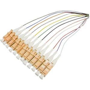 AddOn 3m Splice to LC OM1 OFNR (Riser-Rated) 12-Strand Fiber Pigtail Cable