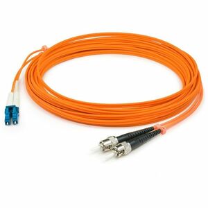 AddOn 12m ST to LC Orange OM2 Duplex OFNR (Riser-Rated) Fiber Patch Cable