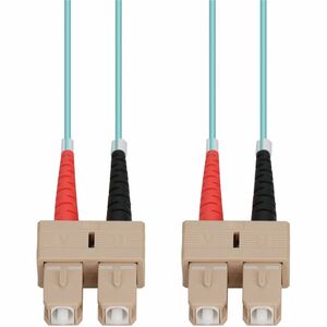 AddOn 2m SC to SC Aqua OM4 Duplex OFNR (Riser-Rated) TAA Fiber Patch Cable