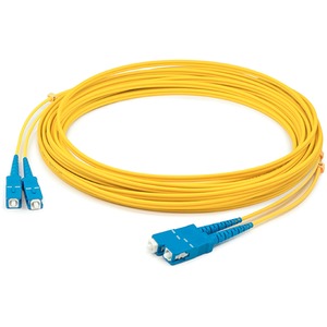 AddOn 52m SC to SC Yellow OS2 Duplex OFNP (Plenum-Rated) SMF Fiber Patch Cable
