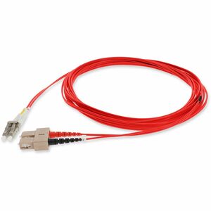 AddOn 5m SC to LC Red OM1 Duplex OFNR (Riser-Rated) MMF Fiber Patch Cable
