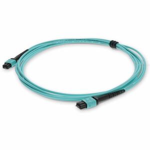 AddOn 5m MPO/UPC (Male) to MPO/UPC (Male) Aqua OM3 OFNR (Riser-Rated) 12-Strand Fiber Patch Cable - 16.40 ft Fiber Optic Network Cable for Network Device, Patch Panel, Hub, Switch, Media Converter, Router - First End: 1 x MPO Network - Male - Second End: 1 x MPO Network - Male - Patch Cable - OFNR, Riser, LSZH - 50/125 &micro;m - Aqua - 1.0