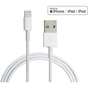 4XEM 3FT/1M 8pin Lightning to USB cable for iPhone/iPad/iPod - MFi Certified - 8pin Lightning to USB data sync cable forApple iPad, iPhone, iPod 3 ft 1 x Lightning Male Proprietary Connector - 1 x Type A Male USB connector