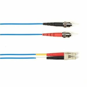 Black Box Fiber Optic Duplex Patch Network Cable - 65.60 ft Fiber Optic Network Cable for Network Device - First End: 2 x ST Network - Male - Second End: 2 x LC Network - Male - 1 Gbit/s - Patch Cable - OFNR - 62.5/125 &micro;m - Blue - TAA Compliant