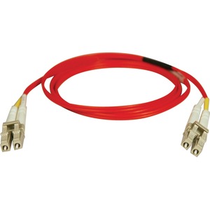 Eaton Tripp Lite Series Duplex Multimode 62.5/125 Fiber Patch Cable (LC/LC) - Red, 10M (33 ft.) - 32.81 ft Fiber Optic Network Cable for Network Device - First End: 2 x LC Network - Male - Second End: 2 x LC Network - Male - Patch Cable - 62.5/125 &micro;m - Red - TAA Compliant