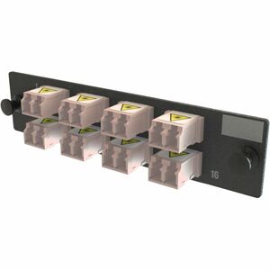 Ortronics Q-Series Keyed OFP Adapter Panel 16 Fibers, Rose - 16 Port(s) - 16 x Duplex - Optical Fiber - Light Red