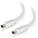 C2G 6ft Mini DisplayPort Cable - Mini DP Cable - 4K 30Hz - White - M/M - 6 ft Mini DisplayPort A/V Cable for Notebook, Audio/Video Device, Monitor, Computer - First End: 1 x Mini DisplayPort Thunderbolt - Male - Second End: 1 x Mini DisplayPort Thunderbolt - Male - Supports up to 1920 x 1200 - White