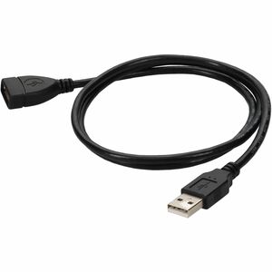 AddOn 3ft USB A 2.0 Male to Female Black Cable