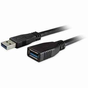 Comprehensive Pro AV/IT USB Data Transfer Cable - 50 ft USB Data Transfer Cable for Webcam, PTZ Camera, Sensor, Keyboard, Mouse, USB Hub, Microphone, External Hard Drive, Headset, Printer, Scanner, ... - First End: 1 x USB 3.0 Type A - Male - Second End: 1 x USB 3.0 Type A - Female - 5 Gbit/s - Extension Cable - Shielding - Nickel Plated Connector - Plenum - 22 AWG - Black