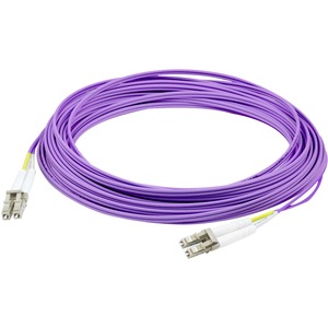 AddOn 5m LC to LC Erika Violet OM4 Duplex OFNR (Riser-Rated) Fiber Patch Cable
